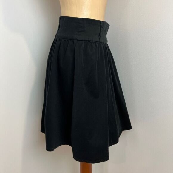 Dynamite Women's Medium Y2K Black High Waisted Knee Length Tennis Skirt Lounge - Picture 2 of 10